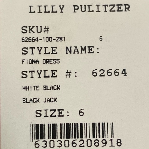 🌸NWT Vintage Lilly Pulitzer Dress Black Jack Cat Size 6 - Picture 8 of 9